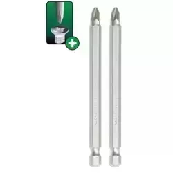 Końcówki wkrętakowe, bity DEDRA 18A05PZ22-02 Pozidriv PZ2x100mm, 2szt blister