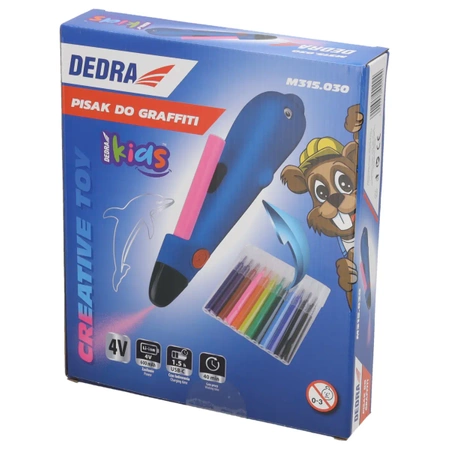 Ручка-маркер для графіті, DEDRA KIDS M315.030, бездротовий USB