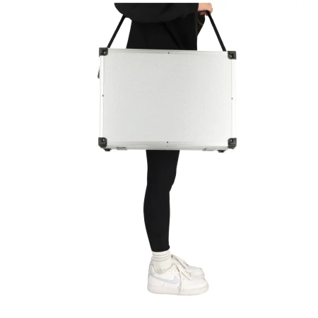 Alumīnija instrumentu koferis, 460 x 325 x 150, sudraba