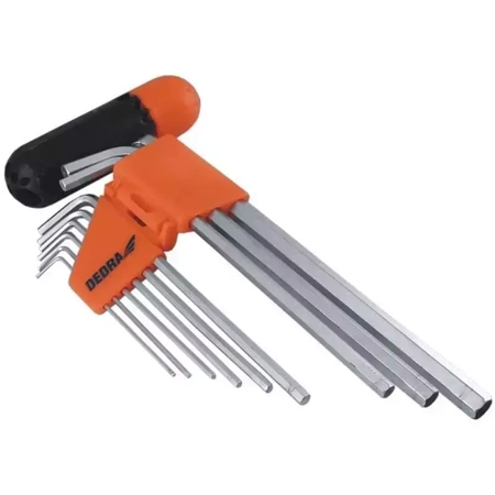 Hex key set CrV 1,5 - 10mm, 9 pcs