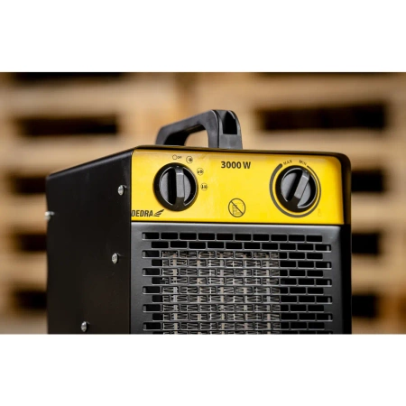 Električni grelnik PTC 3,0 kW, kvadratni, črn DEDRA DED9931C1 keramični grelni element