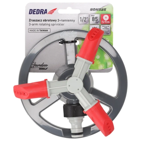 Въртящ се разпръсквач, 3 рамена на основата GARDEN DEDRA 80N325