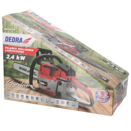 Benzines láncfűrész 2,4kW 58 cm³, DEDRA DED8718, vezető 18" 45cm