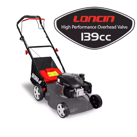 Samojízdná benzínová sekačka 2,4kW GARDEN DEDRA DED8720-43L, motor LONCIN, 139cm3, šířka sečení 43cm