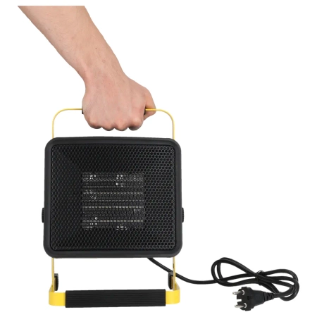 DEDRA DED9930C3 elektriline küttekeha PTC 2,0kW, kandiline, must, keraamiline küttekeha, stendiga