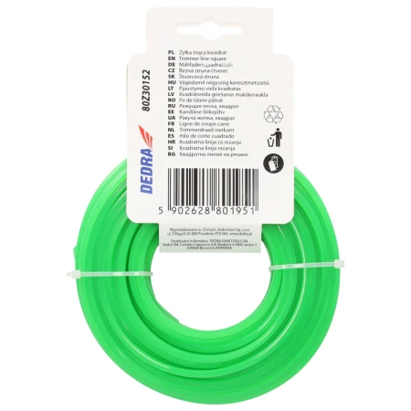 Nelinurkne lõikeliin, trimmeriliin, aiakäär DEDRA 80Z30152 3.0mm x 15m