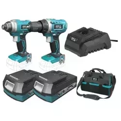 Cordless battery-powered tools set DEDRA SAS+ALL DED7014