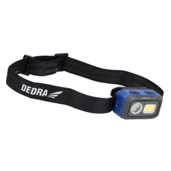 Čelovka 500 lm, snímač pohybu, batéria 1000 mAh/ 3xAAA bat, DEDRA L1015