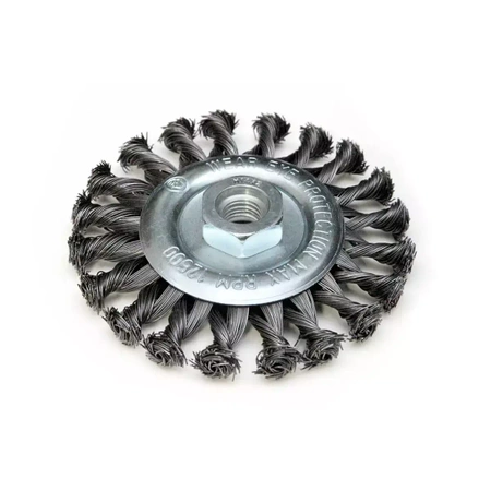 DEDRA F39-115 terasest rattaharja, 115mm, M14, keeratud traat