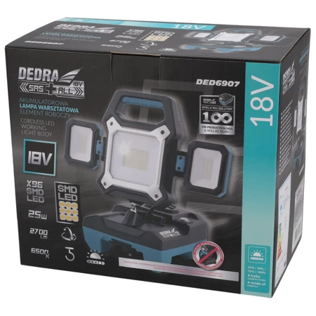 Cordless LED working light 18V, DEDRA SAS+ALL DED6907