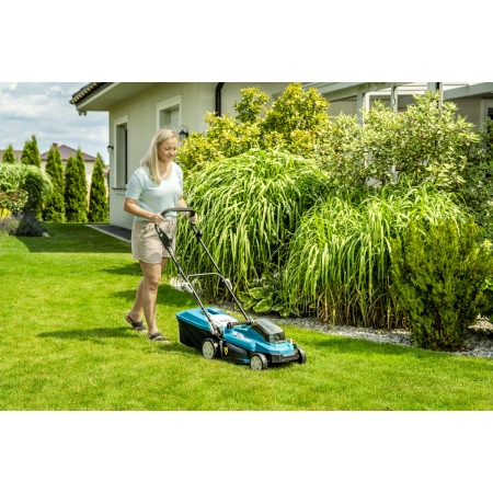 Akumulatorska brezkrtačna kosilnica 2x18V, DEDRA SAS+ALL DED7198 širina reza 33cm, brezkrtačni motor