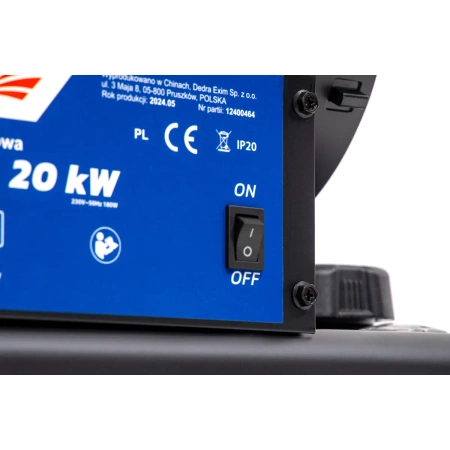 Õlikütteseade 20kW, must DEDRA DED9950A