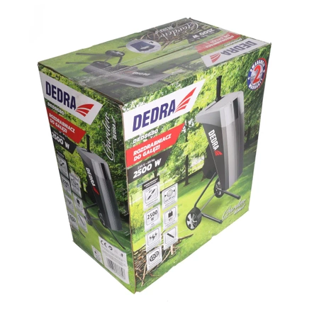 Šakų smulkintuvas 2500 W, 45 mm, DEDRA DED8680