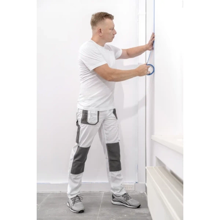 Spodnie ochronne DEDRA BH4SP-XXL XXL/58, białe, White line 190g/m2