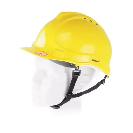 Safety helmet, blue, 4-point chinstrap