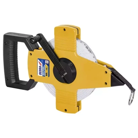 Merilni trak DEDRA M5012 50 m, 13 mm, ojačana steklena vlakna, PVC trak, ohišje ABS, razred CE MID III