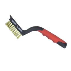 Perie de sârmă, 5 rânduri, DEDRA 2001P21 alamă, 180 mm, mâner din două materiale