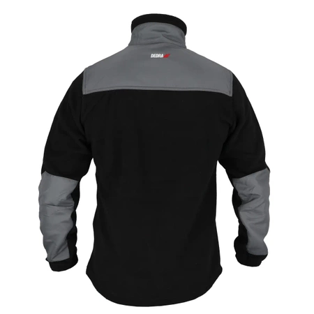 Flis majica s umetcima, 280g/m2, veličina S, crna i siva, DEDRA BH6PA1-S