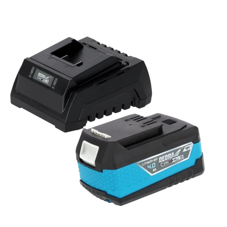 Zestaw z serii DEDRA SAS+ALL DED7030B03: akumulator 4Ah DED7034 i ładowarka DED7038