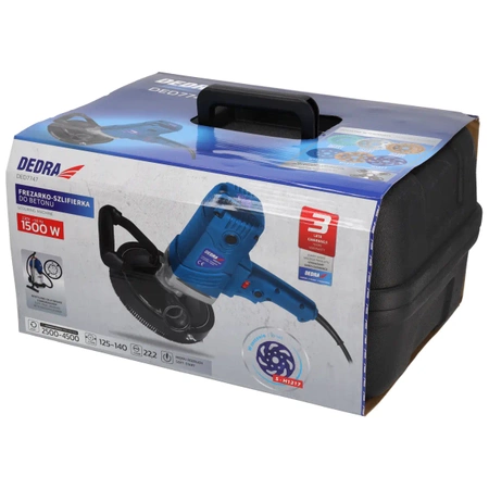 Фрезерно-шлифовальная машина для бетонных поверхностей, для бетона DEDRA DED7747 1500Вт, диск 125мм