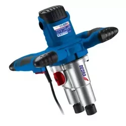 Електрическа бъркалка DEDRA DED7929 1350W, 2-скоростна, двустранна, 100 mm, за разтвори, мазилки, лепила, бои и лакове