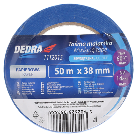 Lauko maskuojamoji juosta 38 mm x 50 m, DEDRA 11T2015