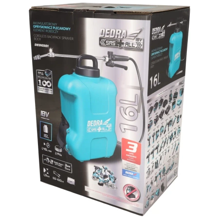 18V, 16L backpack sprayer
