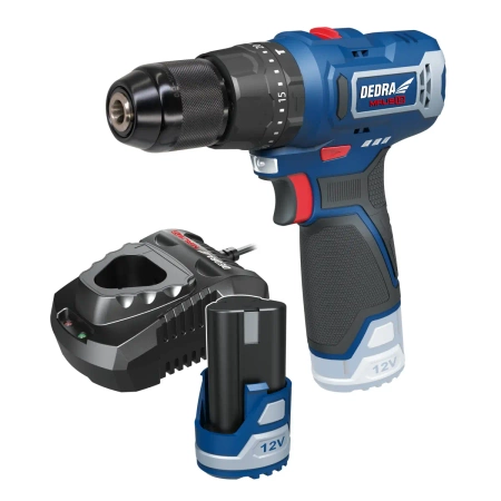 Set električnih alata DEDRA MAUS DED7310T06: Bežični udarni odvijač 12V DED7331, 45 Nm, baterija 2 Ah DED7320, punjač DED7302