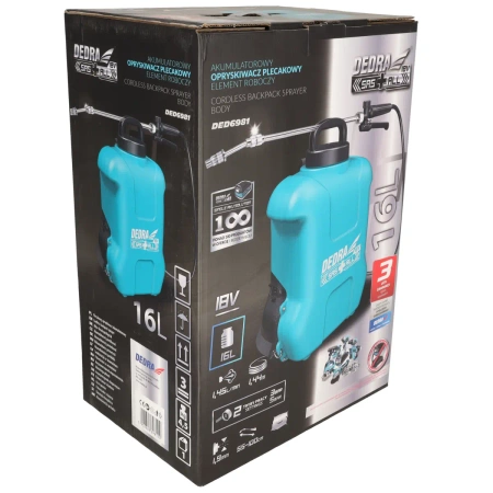 18V, 16L backpack sprayer