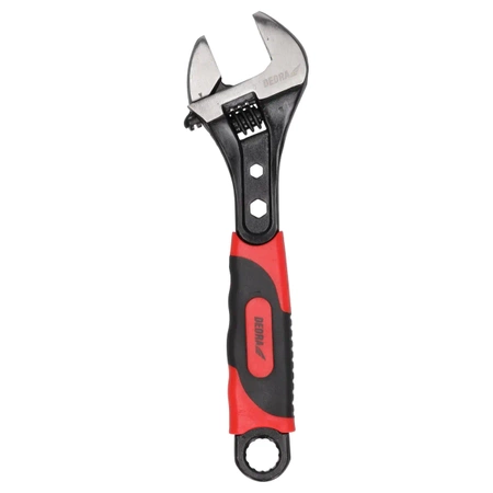 Adjustable wrench 250mm, CrV steel, rubber handle