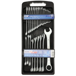 DEDRA 1406K1 26 предметов.CrV набор торцевых гаечных ключей 6-28,30,32,36мм CASE