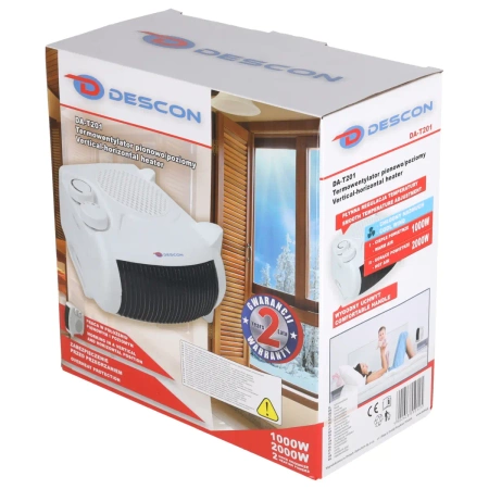 Vertikalno-horizontalni termo ventilator DESCON DA-T201 2000W