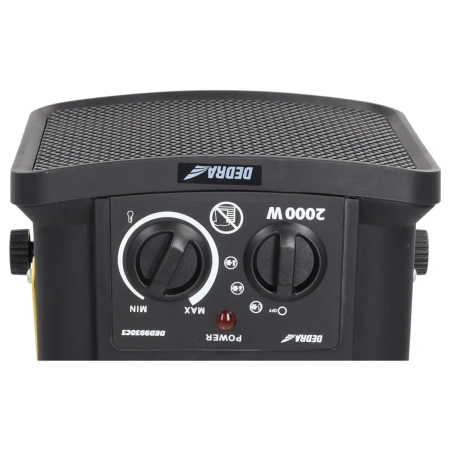 DEDRA DED9930C3 Електрически нагревател PTC 2,0kW, квадратен, черен, стойка керамичен нагревателен елемент