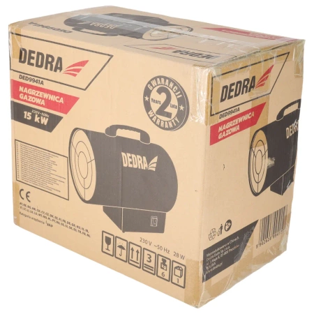 Gaasikütteseade 15kW, must DEDRA DED9941A