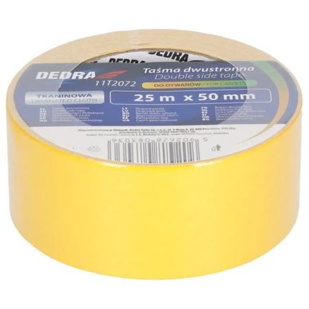 Dvostrana traka za tepihe 50mm x 25 m, DEDRA 11T2072