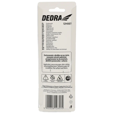 Deburrer, chip scraper DEDRA 12H007 130mm