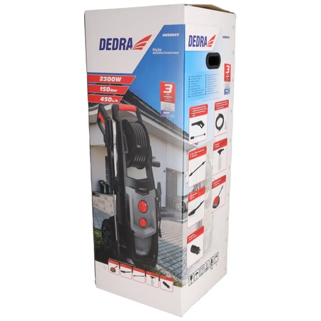 Mașină de curățat cu înaltă presiune, Garden DEDRA DED8822, 2300W, 120/150bar, retractor, pompă din aluminiu, înfășurare motor din cupru