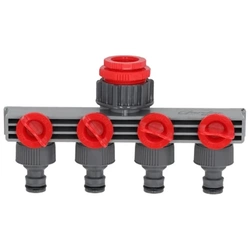 Čiaupo prijungimas keturgubas 1/2"-3/4"-1", kortele