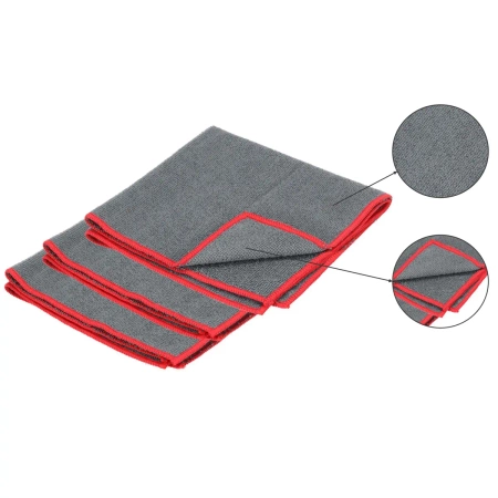 Universal microfiber cloths DEDRA 2001A40 set of 3 pcs, dimensions 38x38 cm