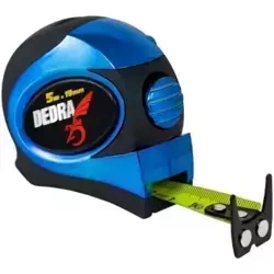 Merilni trak DEDRA M594P 5m, 19mm, modri, samodejno zaklepanje, magnet, dvostranski, gumijast