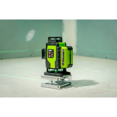 Лазер, уровень 4D DEDRA MC0908, зелёный луч, диоды Sharp