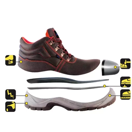 Safety shoes T1A, leather, size: 43, cat.S1P SRC