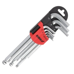 Šešiakampiai raktai rutulys ilgi