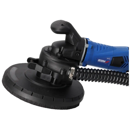 DEDRA DED7763 1010W īsā slīpmašīna apmetumam, duo, turbo, 225 mm disks, trīsstūrveida galviņa, drywall, somiņai, koferis