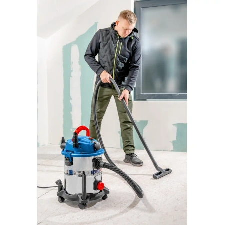 DEDRA DED6597 Industrial Vacuum Cleaner, 1600W, 5-in-1 - gypsum/ash/dry/wet/blower, filter shaking