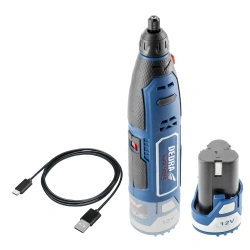 Elektritööriistade komplekt DEDRA MAUS DED7310T10: akuga mini lihvija DED7340Z1 + 47 tarvikut, 32 Nm, 2 Ah aku DED7320, USB-C laadimiskaabel DED7300  Węgierski