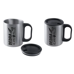 Stainless steel cup with lid DEDRA DED69201