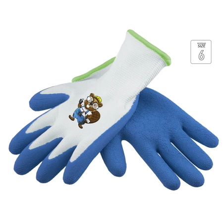 Children's latex work gloves, foamed latex, DEDRA BH1007R06 size 6 (pair)