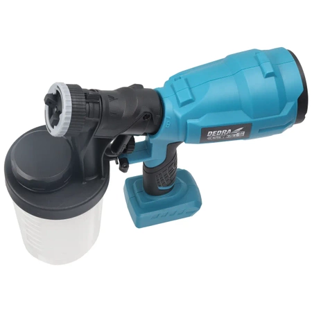 Akumulatorowy agregat do malowania natryskowego DED7057 DEDRA SAS+ALL 0,7l/min, lepkość 60 DIN-S, dysze 2.0-2.5mm, 900ml