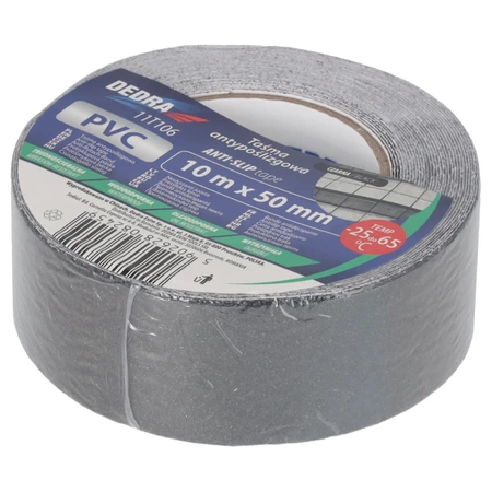 Противоплъзгаща лента 50мм x 10м, черна, DEDRA 11T106